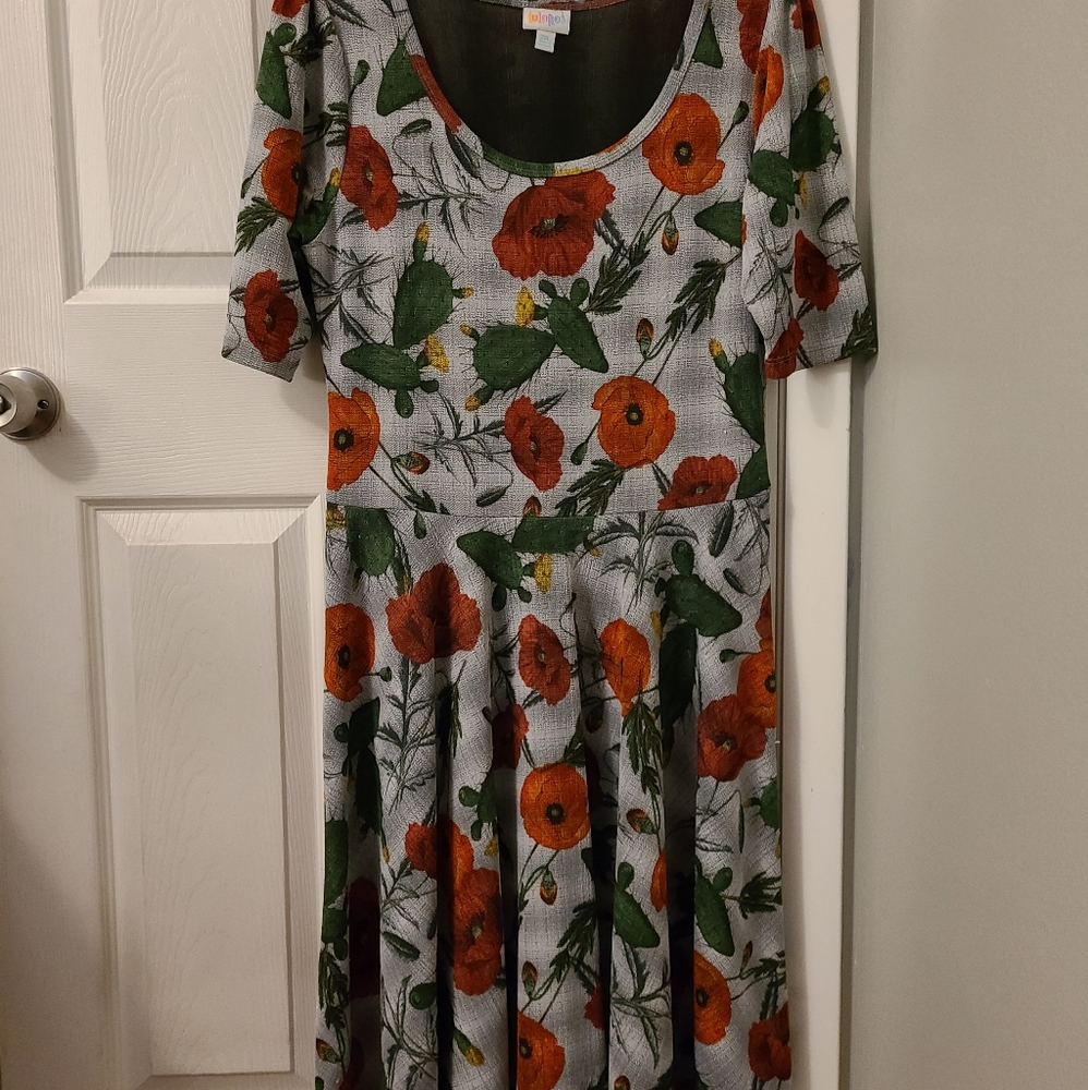 LulaRoe Nicole Dress - Vintage Floral Print